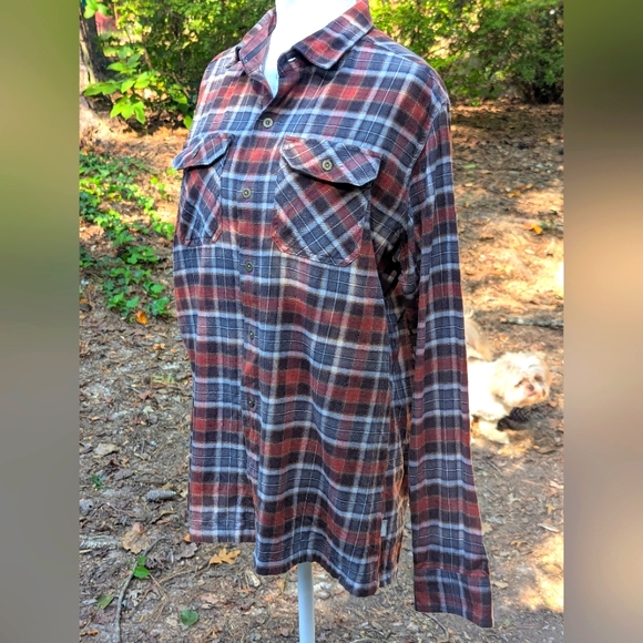 Kuhl Dillingr Flannel Shirt in Rustic Smoke Plaid Size S - Picture 1 of 12